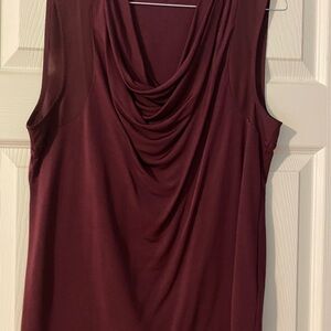 ANTONIO MELANI Red Draped Tank Top